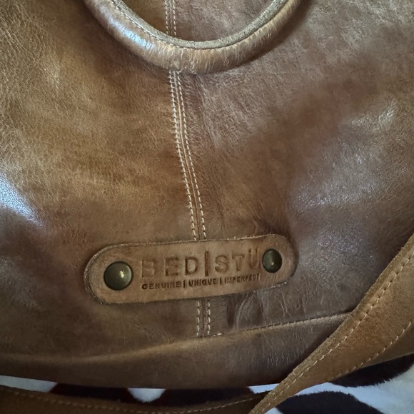 Bed Stu Tan Leather Laptop Bag - Picture 5 of 5